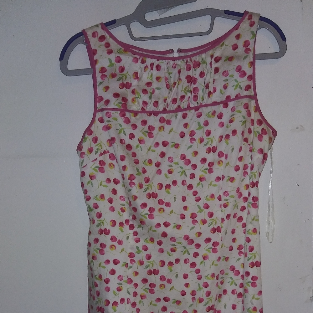 Vintage Liz Claiborne Floral Midi Lined Wide Straps - Picture 6 of 11